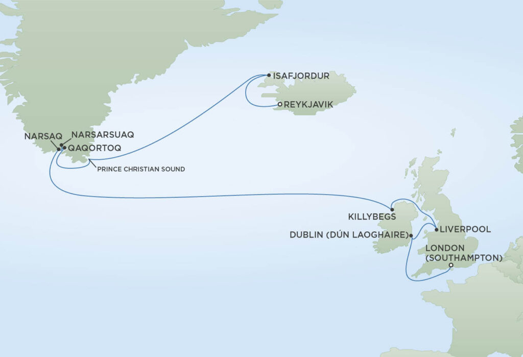 Croisière Regent - De Londres (Southampton) à Reykjavik, Seven Seas Grandeur, Départ le 23 juin 2025