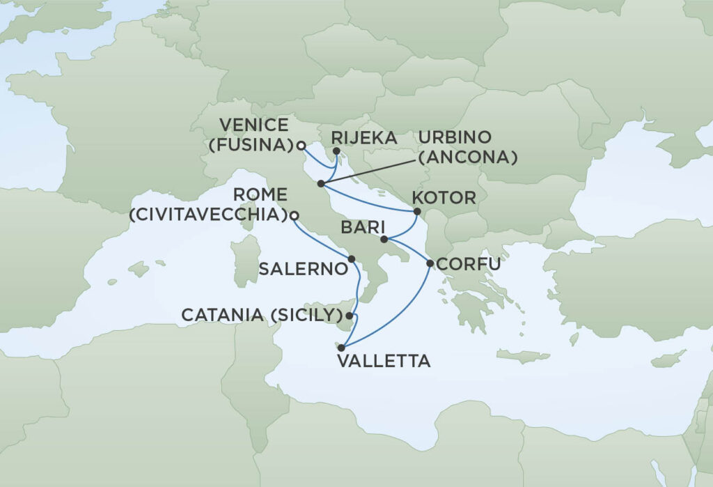 Croisière Regent - Venise (Fusina) à Rome (Civitavecchia), Seven Seas Grandeur, Départ 15 octobre 2025 