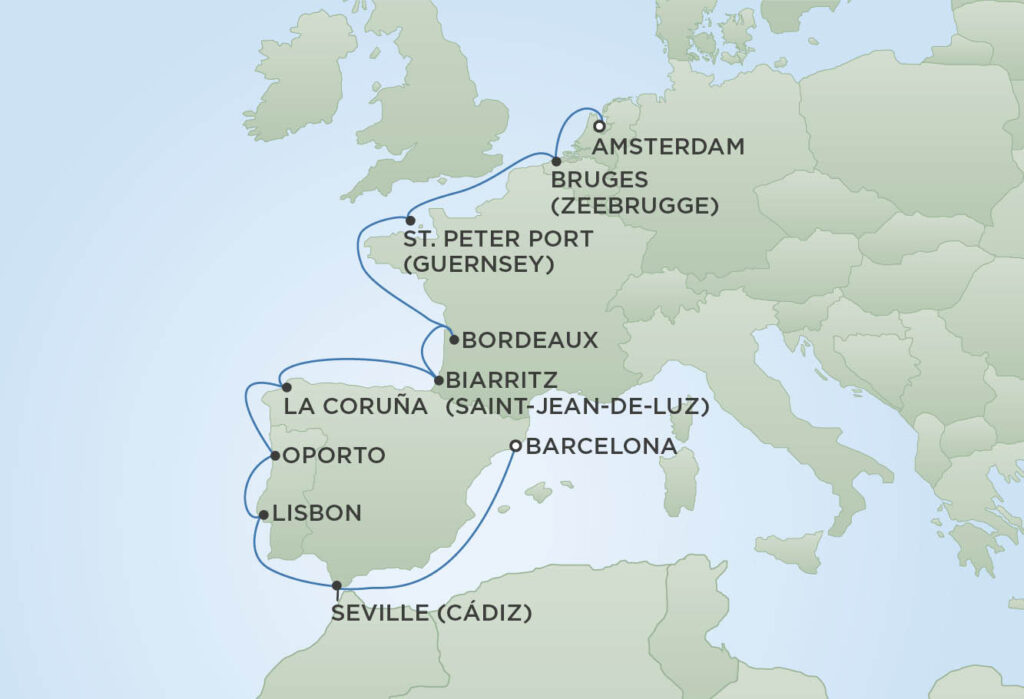 Croisière Regent - D'Amsterdam à Barcelone, Seven Seas Mariner, Départ le 19 septembre 2025