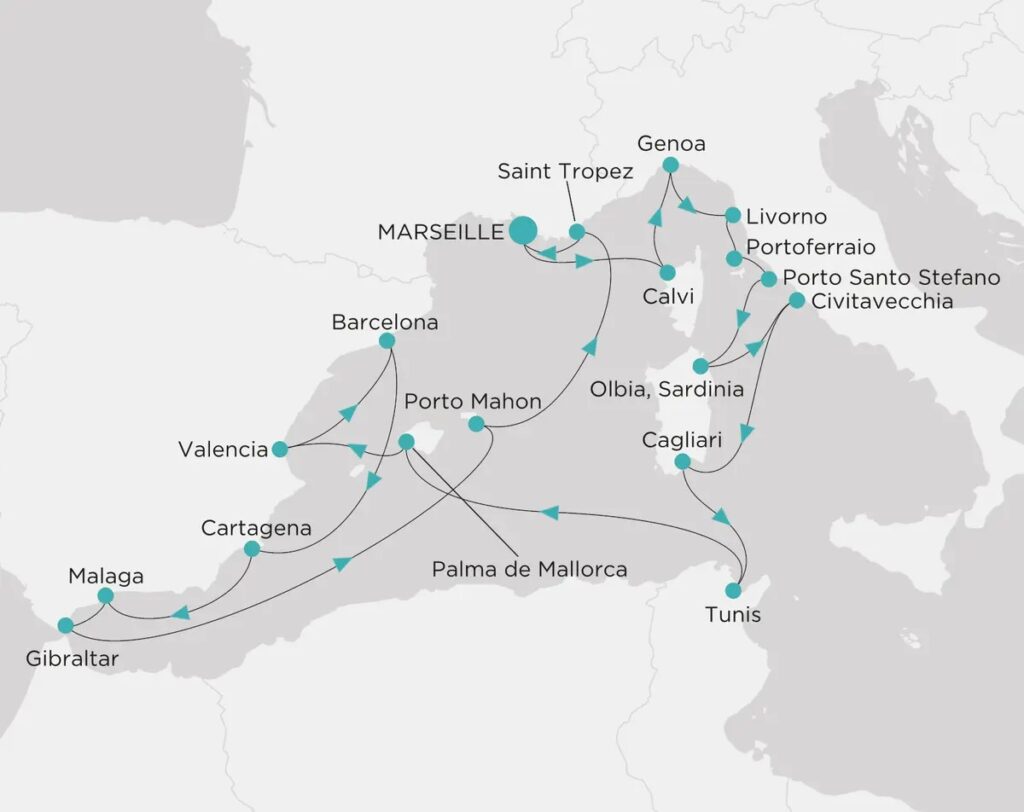 Voyage Crystal Cruises en Méditerranée, 20 nuits, du 17 mai au 6 juin 2025