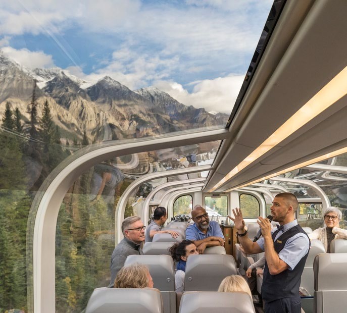 Des wagons à dôme panoramique à bord du Rocky Mountaineer